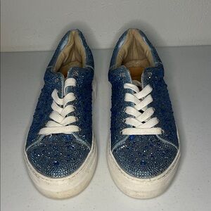 Blue Glitter Women's Sneakers